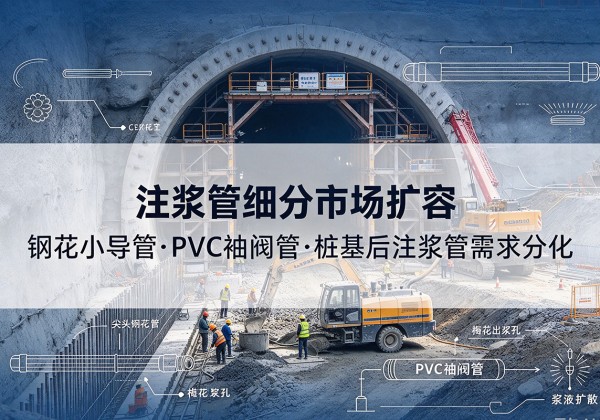 振安注浆管细分市场扩容，隧道钢花小导管、PVC 袖阀管、桩基后注浆管需求分化